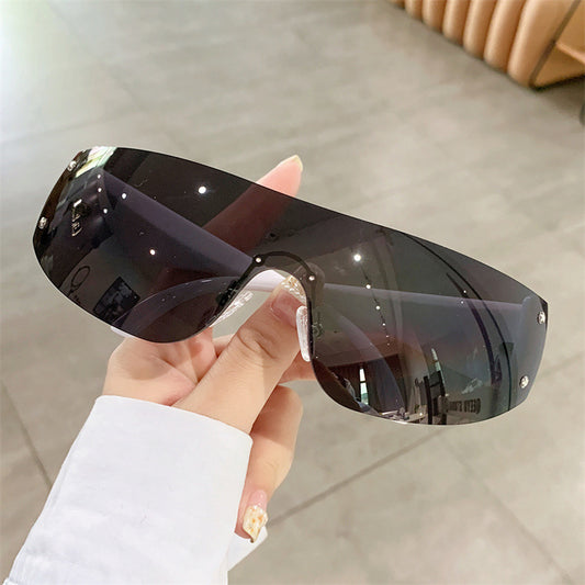 Frameless Integrated Sunglasses Fashion Trend Street Shooting Sports Style