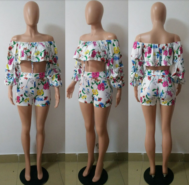 Skinny floweres Top + Short