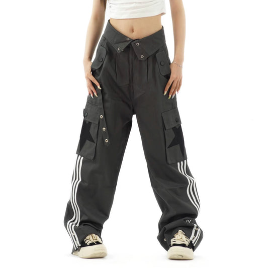 Women Wide Pants with Stripe