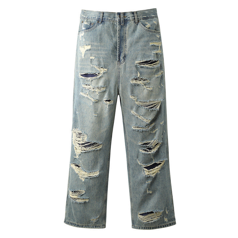 High Street Knife Cuts Destroys Tide Brand Washed Pants