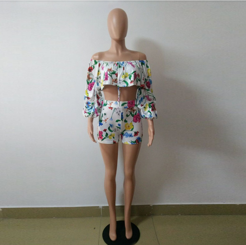 Skinny floweres Top + Short