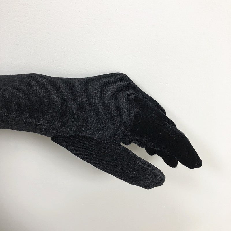 53cm Warm Gold Velvet Gloves